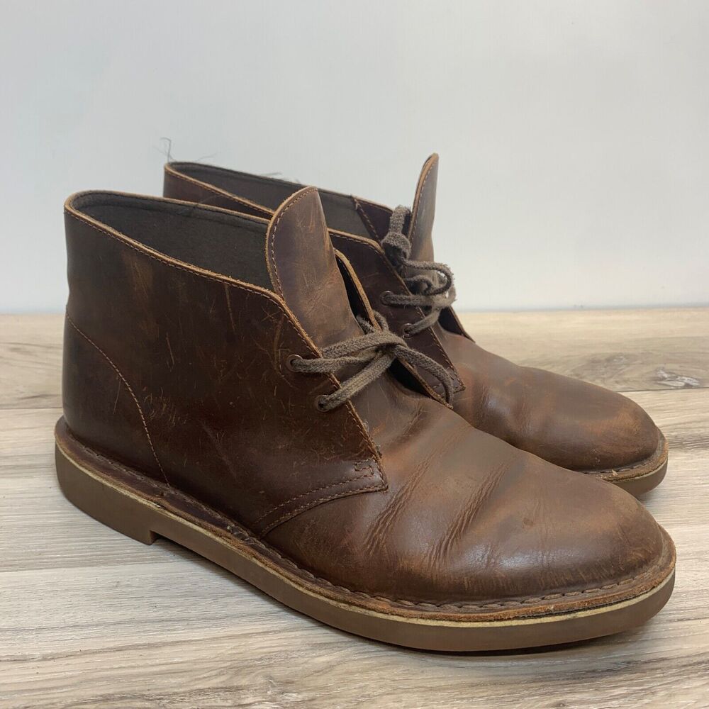 Clarks Men's Bushacre 2 Chukka Boot Desert Leather Brown US 11.5 M‎